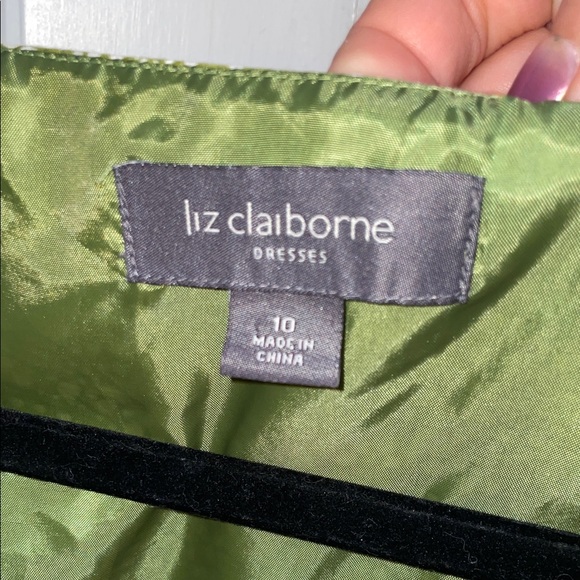 Liz Claiborne Green Patterned Midi Dress - Picture 8 of 10